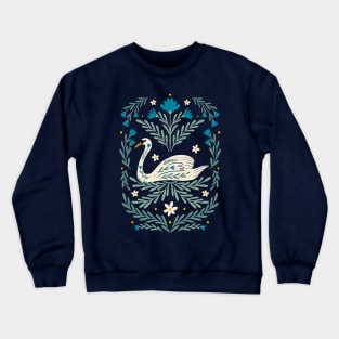 Swan - blue and teal Crewneck Sweatshirt